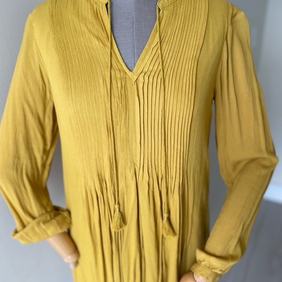 Boho Yellow Mini Dress - S - Picture 10 of 10